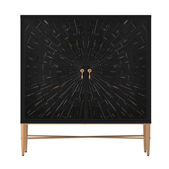 Clihome 2-Door Vintage Accent Wood Buffet Storage Sideboard