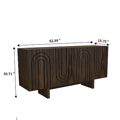Clihome Modern Buffet Accent Storage Sideboard