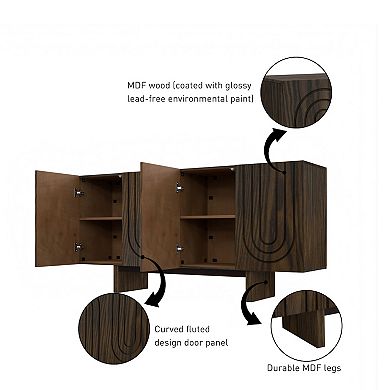 Clihome Modern Buffet Accent Storage Sideboard