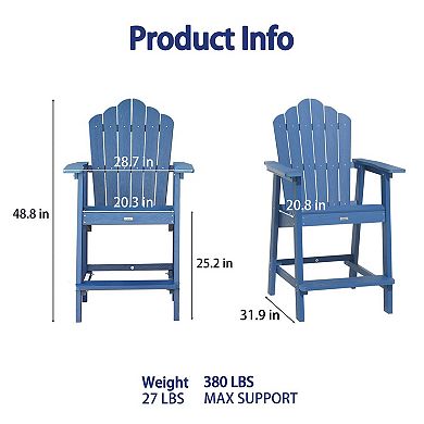 Tall Adirondack Chair Patio Chairs