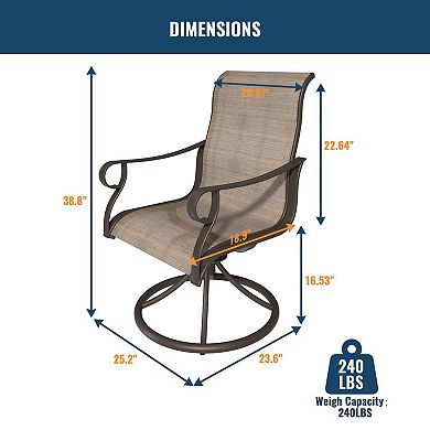 Clihome Swivel Chair with Sturdy and Stylish Frame