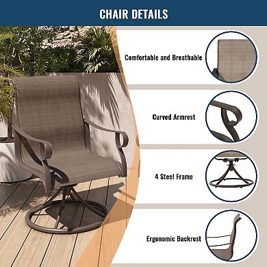 Clihome Swivel Chair with Sturdy and Stylish Frame