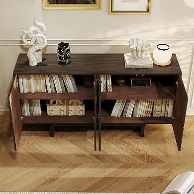 Clihome Modern MDF 4-Door Storage Sideboard