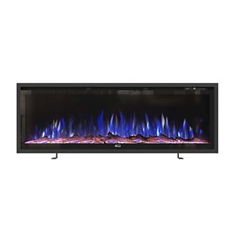 Clihome Recessed Electric Fireplace with Adjustable Flame Color