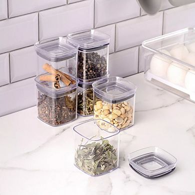 OU Spice Rack Organizer, 13pc 5oz Spice Containers 3 Tier Clear Spice Holder and Seasoning Organizer