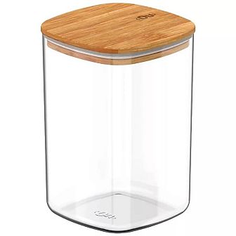 OU Airtight Food Storage Container w Bamboo Lid 4.2 cup Plastic Food Storage Container