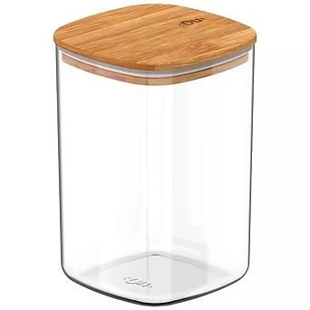 OU Airtight Food Storage Container w Bamboo Lid 4.2 cup Plastic Food Storage Container