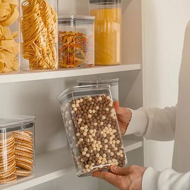 OU Airtight Food Storage Container 9.7cup, Clear Plastic Food Storage Container with Leak Proof Lid