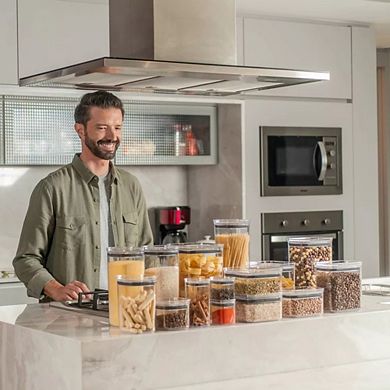 OU Airtight Food Storage Container, BPA Free Clear Plastic Storage Container with Leak Proof Lid