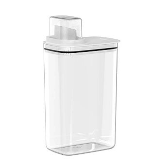 OU 78oz Laundry Detergent Dispenser w Measuring Cap, Fabric Softener Dispenser with Drip Return Lid