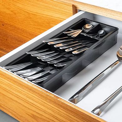 OU In-Drawer Silverware & Utensils Organizer, 5 Compartments Flatware Storage - 14.75" x 5.9"
