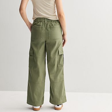 Juniors' SO® Mid Rise Pull-On Cargo Baggy Pants