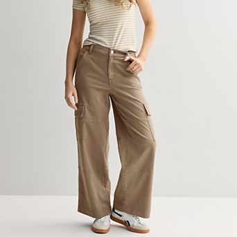 Juniors' SO® Mid Rise Pull-On Cargo Baggy Pants
