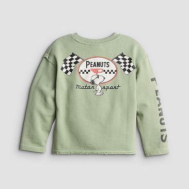 Baby & Toddler Boy Grayson Threads Kids The Label Peanuts Racing Graphic Crew Sweater
