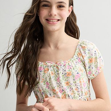 Girls 6-20 SO® Puff Sleeve Babydoll Dress in Regular & Plus Size