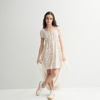 Girls 6-20 SO® Puff Sleeve Babydoll Dress in Regular & Plus Size