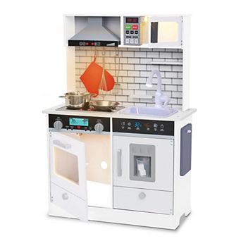 Lil Jumbl Wooden Kitchen Set Child with Utensils and Storage Play Kitchen for Toddlers 1-3