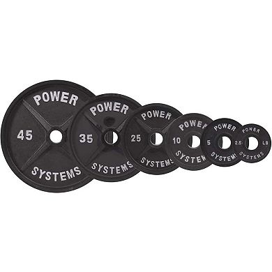 Power Systems Pro Olympic Plate (35 lb), Cast Iron Weight Plates Fits 2" Bar Sleeve
