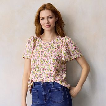 Women's LC Lauren Conrad Flutter Sleeve Blouse
