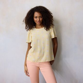 Women's LC Lauren Conrad Flutter Sleeve Blouse