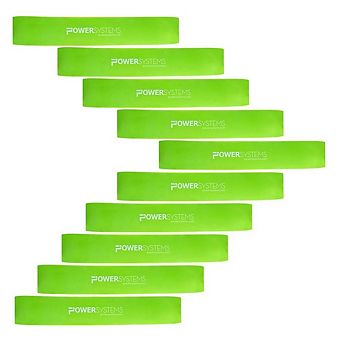 Power Systems 9" Mini Versa-Loop Bands 10-Pack, Portable Light Resistance Bands (7-27 lbs)