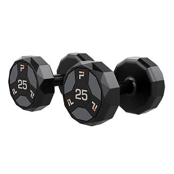 Power Systems 25 lb Urethane Cardio Dumbbells, Pair of Durable Fitness Dumbbells w/Ergomic Handles
