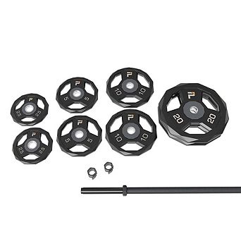 Power Systems ProElite Cardio Barbell Set with Weights & Lock Jaw Collars, Durable Training System