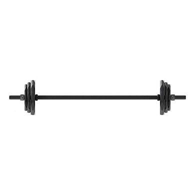 Power Systems ProElite Cardio Barbell Set with Weights & Lock Jaw Collars, Durable Training System