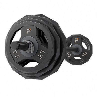 Power Systems ProElite Cardio Barbell Set with Weights & Lock Jaw Collars, Durable Training System