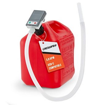 Deway Ultra Fast Can Fuel Transfer Pump, USB or Battery Powered with 51" Hose & 3 Adapters
