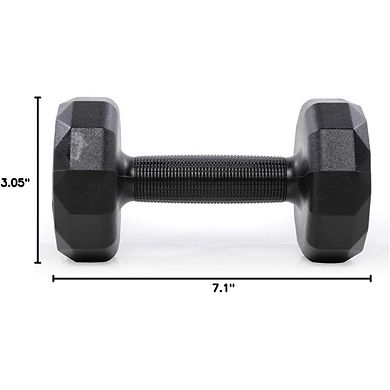 Power Systems 12lb Urethane Cardio Dumbbells, Durable Pair of Fitness Dumbbells w/Non-Rolling Design
