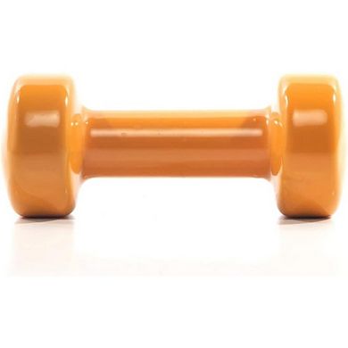 Power Systems 1lb Deluxe Vinyl Dumbbells Set, Pair of Dumbbell Weight with Non-Slip Grip (Orange)