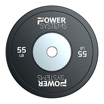 Power Systems 55 lb Training Bumper Plate, Weight Plate with Reinforced Inner Stainless Steel Disc