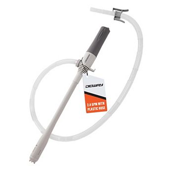 Deway Small Fuel Transfer Pump 15" D Battery Powered Portable Gasoline Siphon Pump, 2.4 GPM