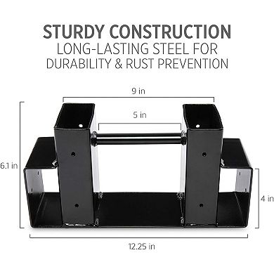 RightHand Adjustable Firewood Rack Brackets Kit, Indoor & Outdoor Firewood Rack, Durable Steel
