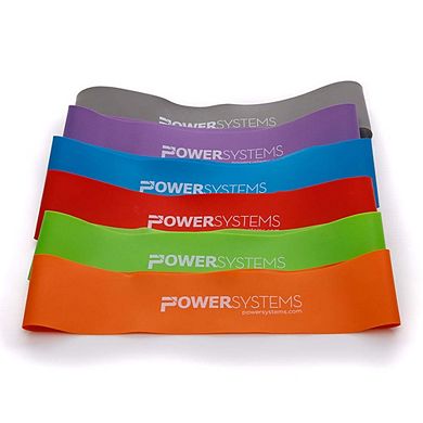 Power Systems 9" Mini Versa-Loop Exercise Bands Portable Resistance Bands (6-Pack Kit)