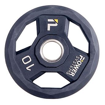 Power Systems Urethane Weight Plate (10 lb), Olympic Weight Plate with Durable Beveled Edges