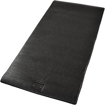 Power Systems Exercise Mat 68" x 24" - Padded Jet Black Yoga Mat for Exercise & Fitness