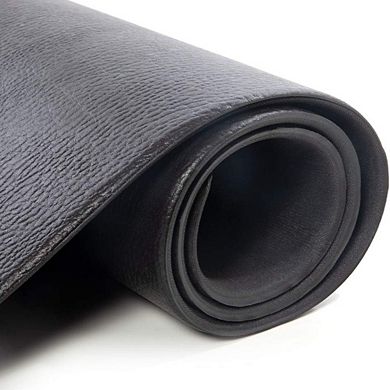 Power Systems Exercise Mat 68" x 24" - Padded Jet Black Yoga Mat for Exercise & Fitness