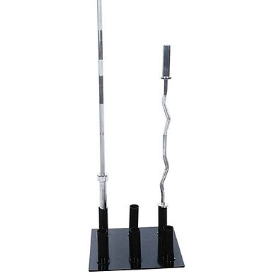 Power Systems Pro Olympic Tricep Bar, 33" Home Gym Weightlifting Bar with 7" Sleeve & Rubber Grips