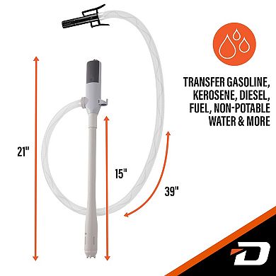 Deway Fuel Transfer Pump With Auto-Stop & Beep Portable Battery Powered Gasoline Siphon Pump