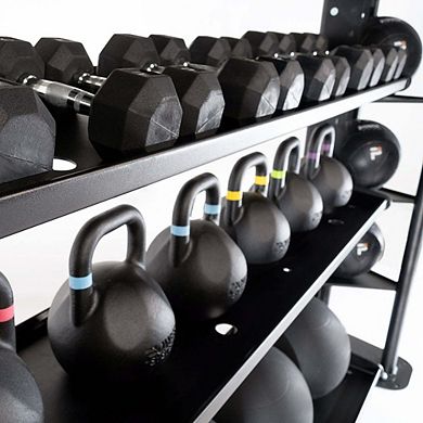 Power Systems Rubber Octagonal Dumbbells Set, Pair of 40 lbs Dumbbell Weights Set