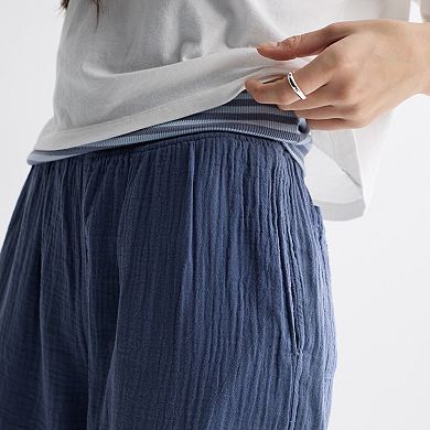 Juniors' SO® High Rise Double Gauze Pants