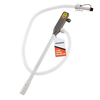 Deway Battery-Powered Stick Fuel Transfer Pump with Auto-Stop Nozzle and Beep Function
