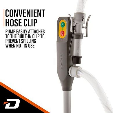 Deway Battery-Powered Stick Fuel Transfer Pump with Auto-Stop Nozzle and Beep Function