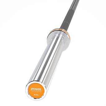Power Systems 20kg Men’s Hybrid Olympic Barbell, 86" Black Zinc & Stainless Steel Weight Bar