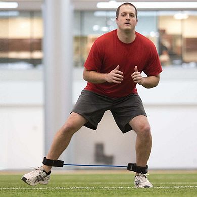 Power Systems Band Ankle Cuff Resistance Ankle Cuffs with 10" Resistance Tube for Speed Training