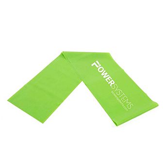 Power Systems Flat Band - 4ft Resistance Band (Light Resistance Level), Durable Latex Strength Band