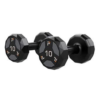 Power Systems 10 lb Urethane Cardio Dumbbells, Pair of Durable Fitness Dumbbells w/Ergomic Handles