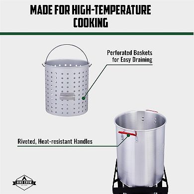 Hike Crew 10-piece Outdoor Turkey Fryer Kit W/30qt Boiler Pot, 10qt Turkey Fryer Pot, Stand & More